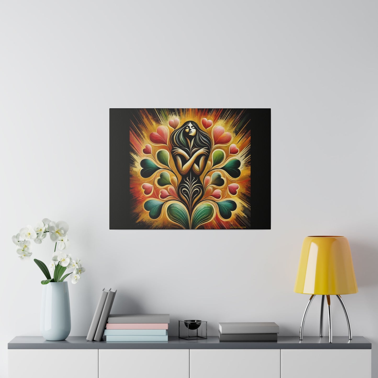 The Love Within- Black Matte Stretched Canvas