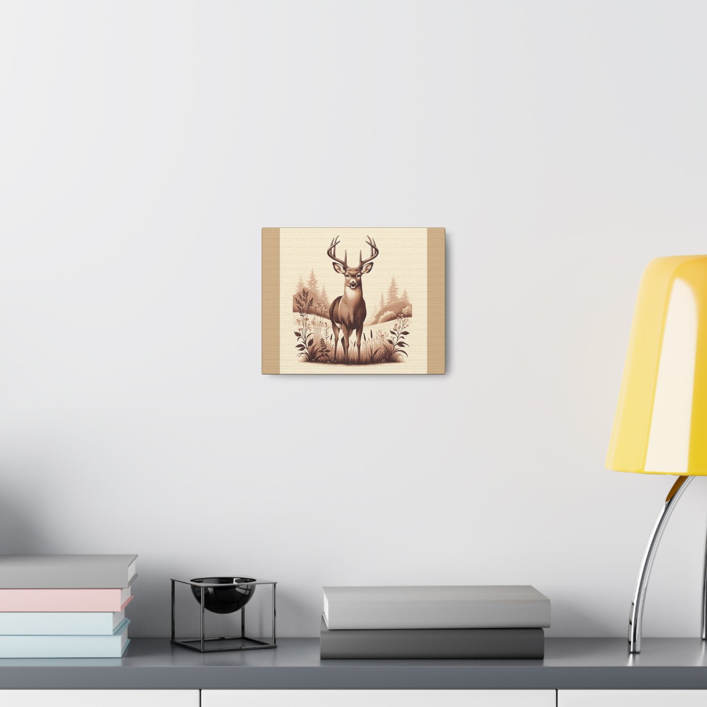 Vintage Deer -Tan Canvas Wrap