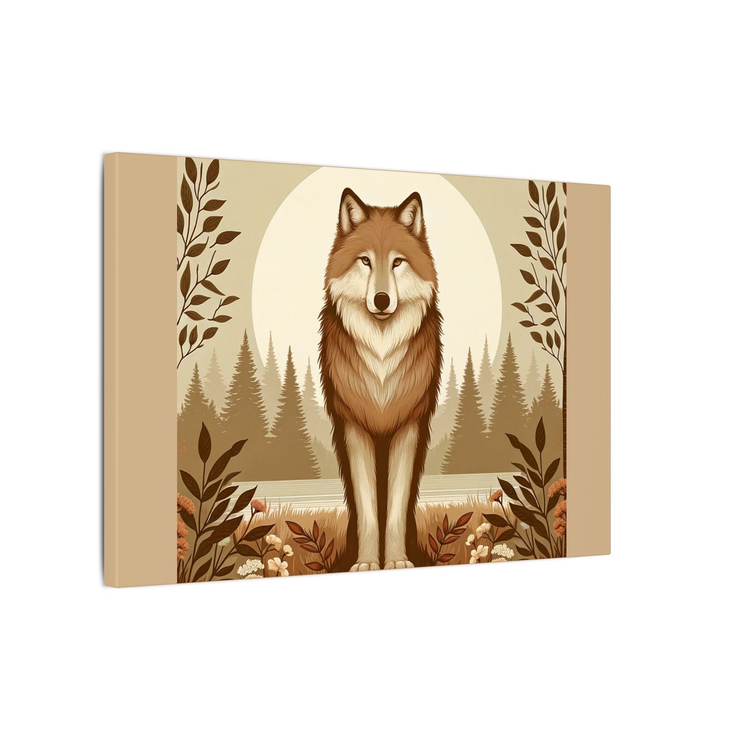 Vintage Wolf - Toile de jute beige