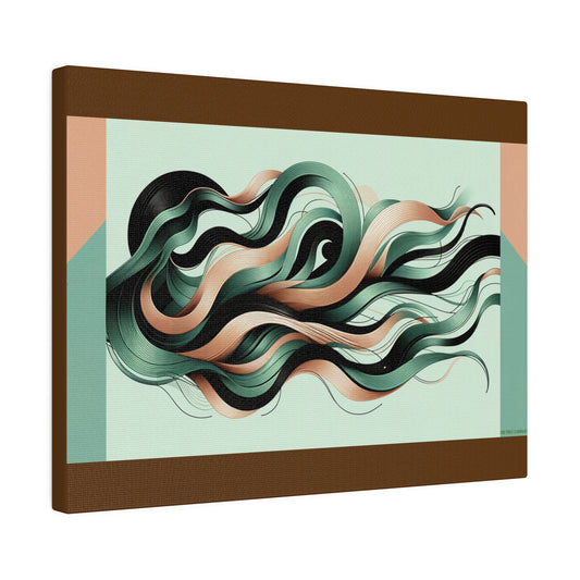 Destiny Abstract Wall Art for Office Art Home Decor Salmon Green Wall Art Retro Themed Art