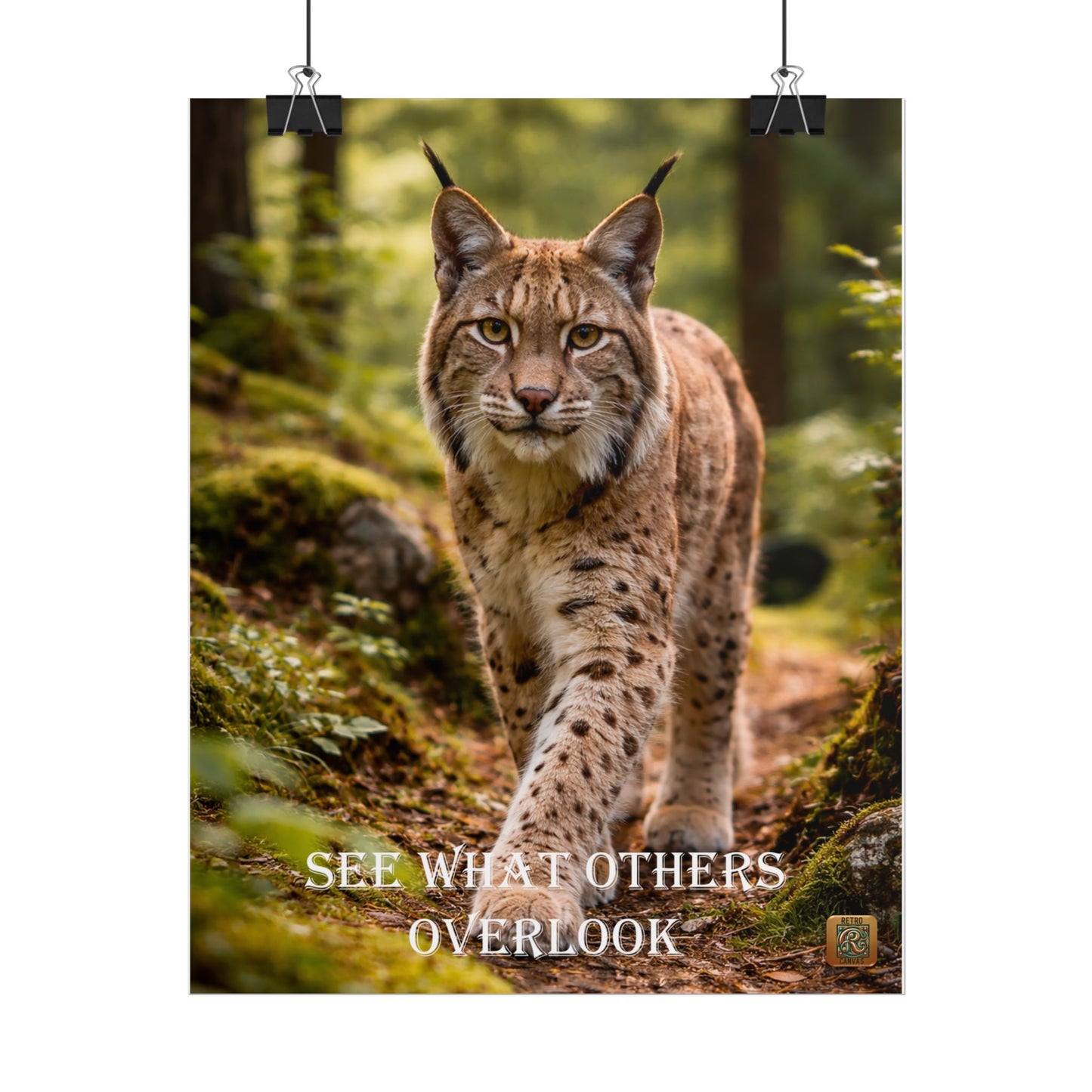 Lynx in Forest Poster — Wildlife Photography Wall Art
