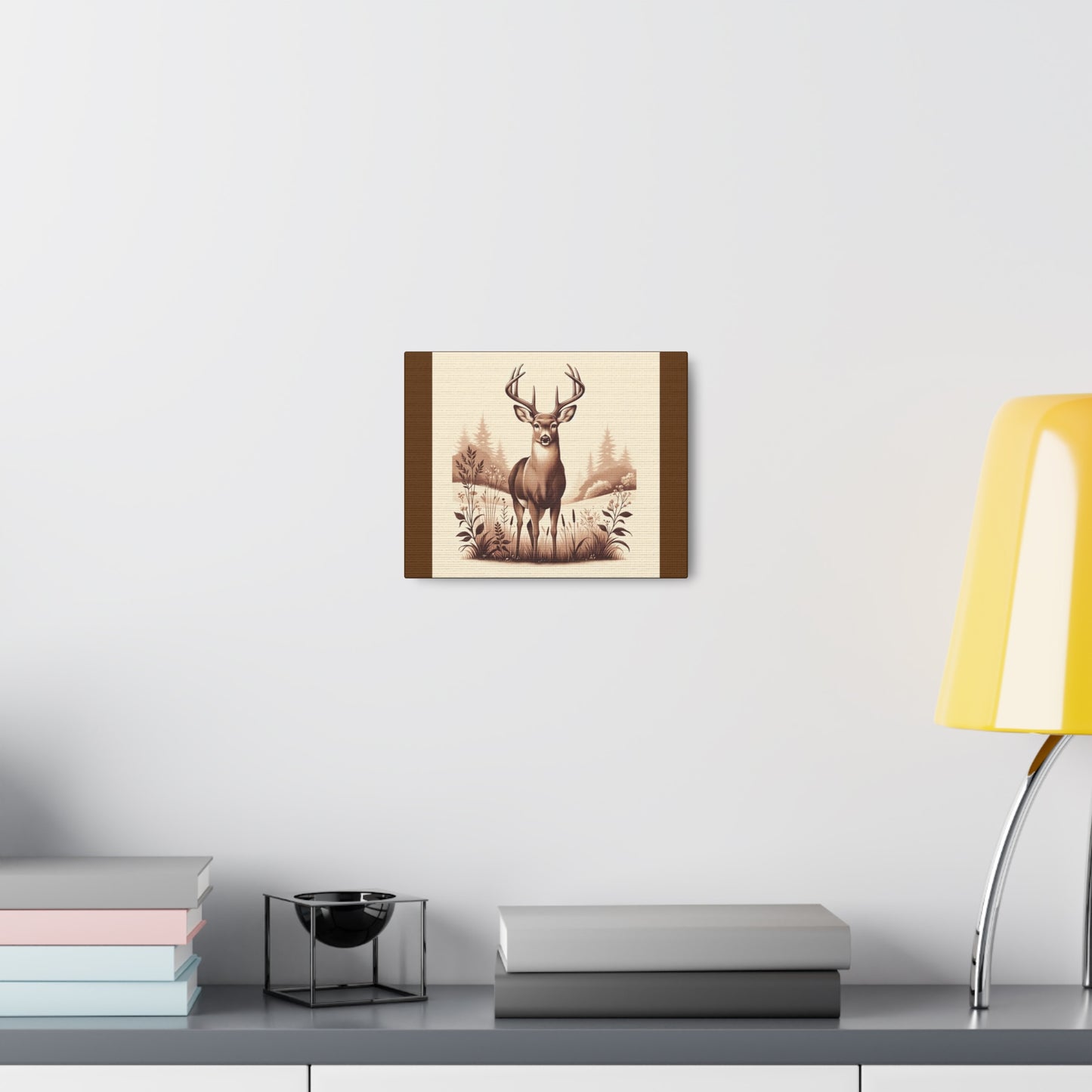 Vintage Deer -Brown Canvas Wrap