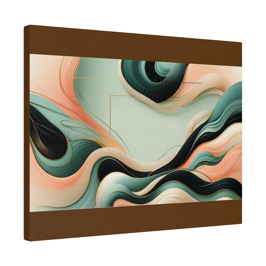 Art mural abstrait Nebula pour bureau | Toile mate marron, tendue, 0,75"