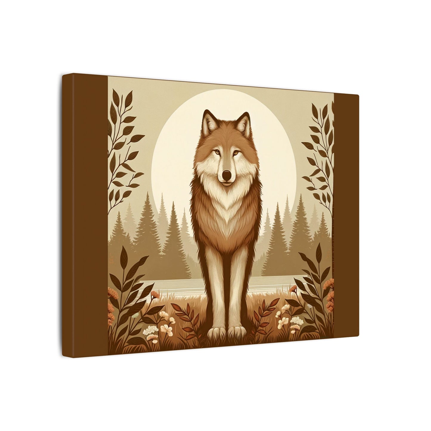 Vintage Wolf - Toile Marron