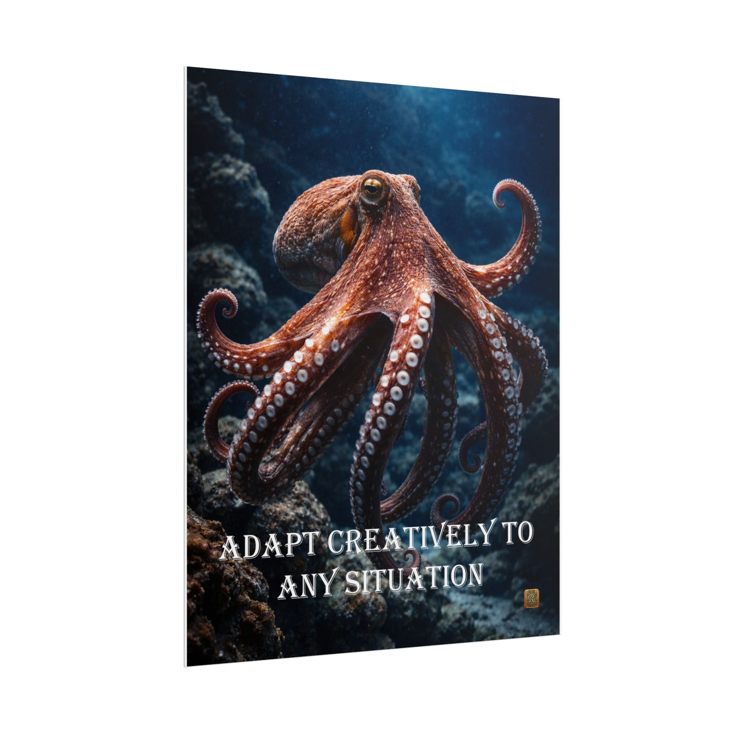 Octopus 'Adapt Creatively to Any Situation' Motivational Poster Wall Art