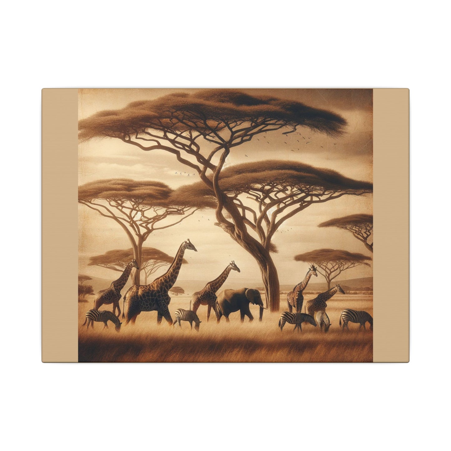 Safari - Enveloppe en toile beige