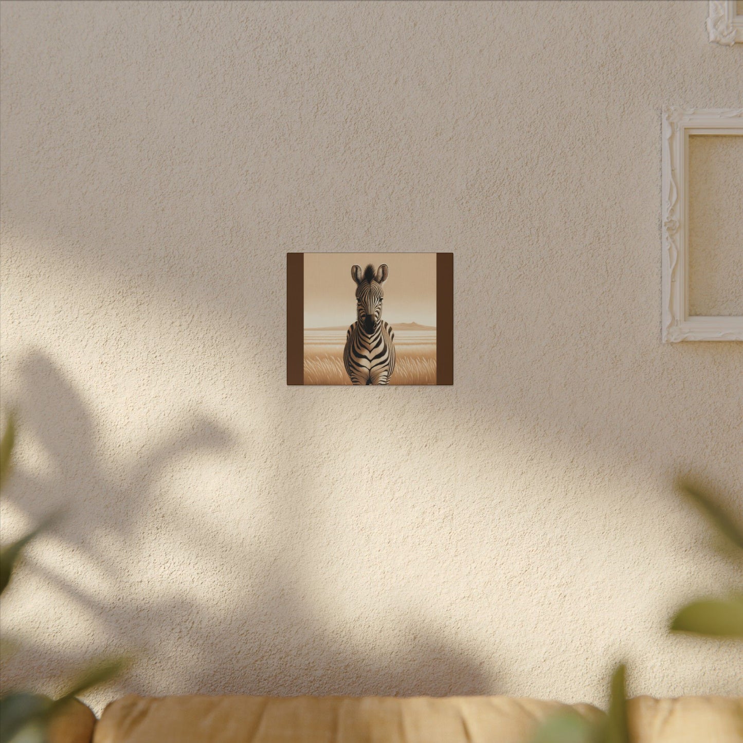 Toile zébrée vintage marron