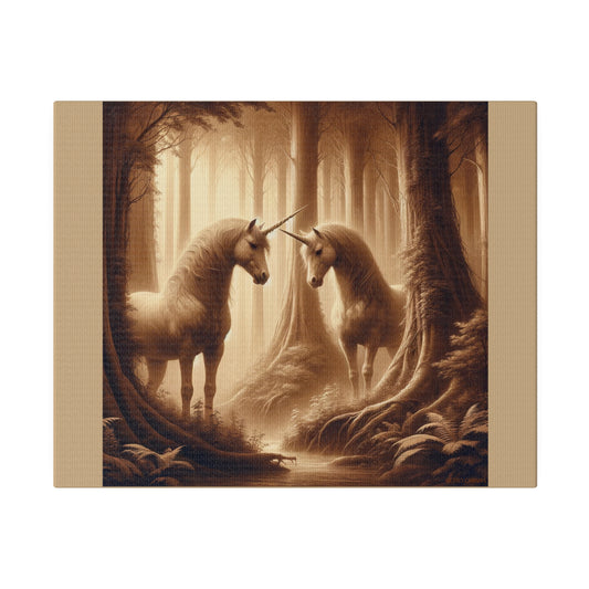 Mystical Forest - Tan Matte Stretched Canvas