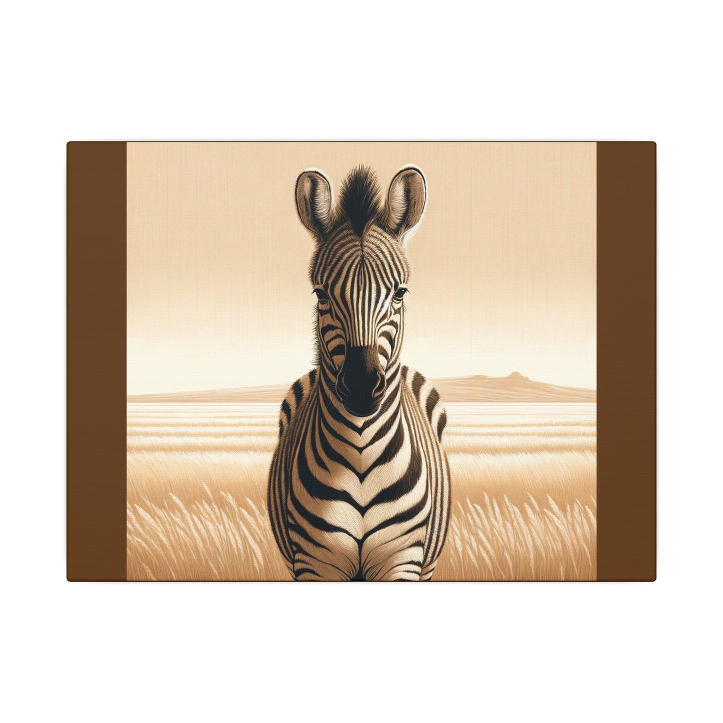 Toile zébrée vintage marron