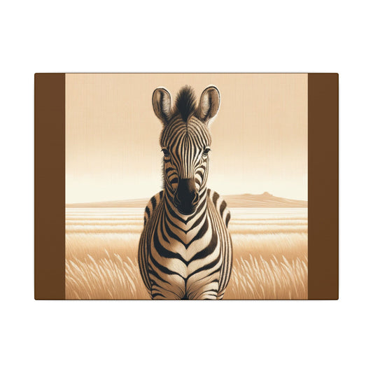 Toile zébrée vintage marron