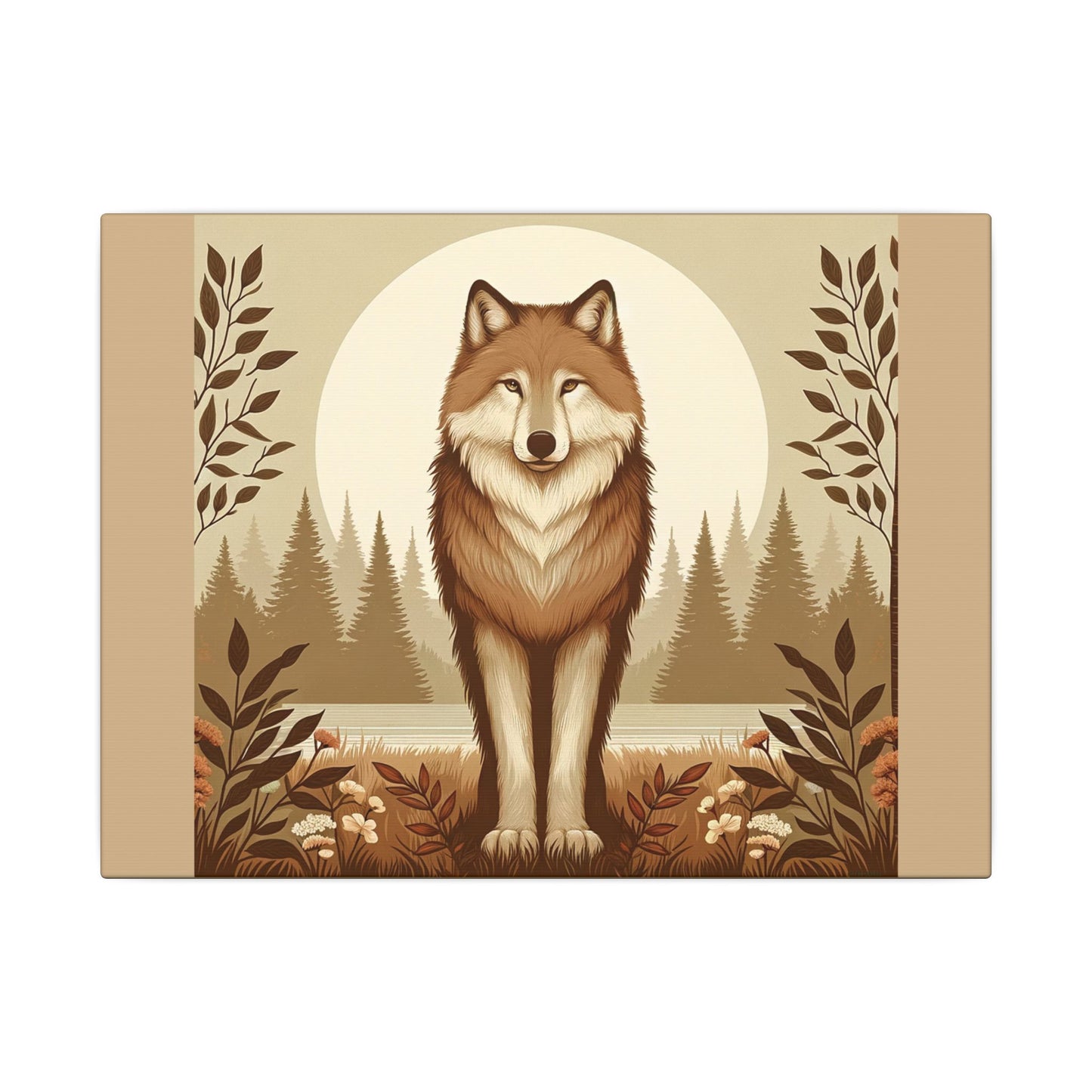 Vintage Wolf - Toile de jute beige
