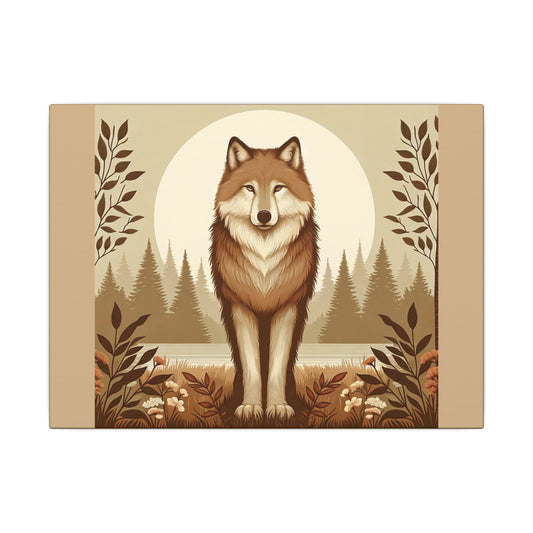Vintage Wolf - Toile de jute beige