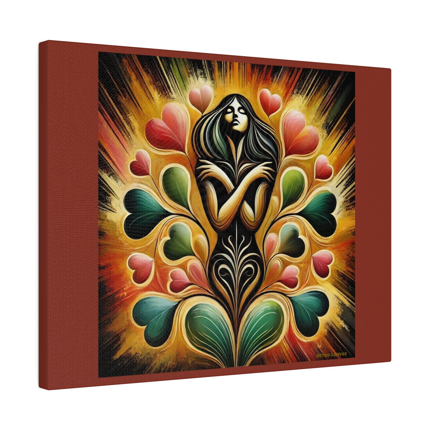 The Love Within- Burnt Umber Matte Stretched Canvas