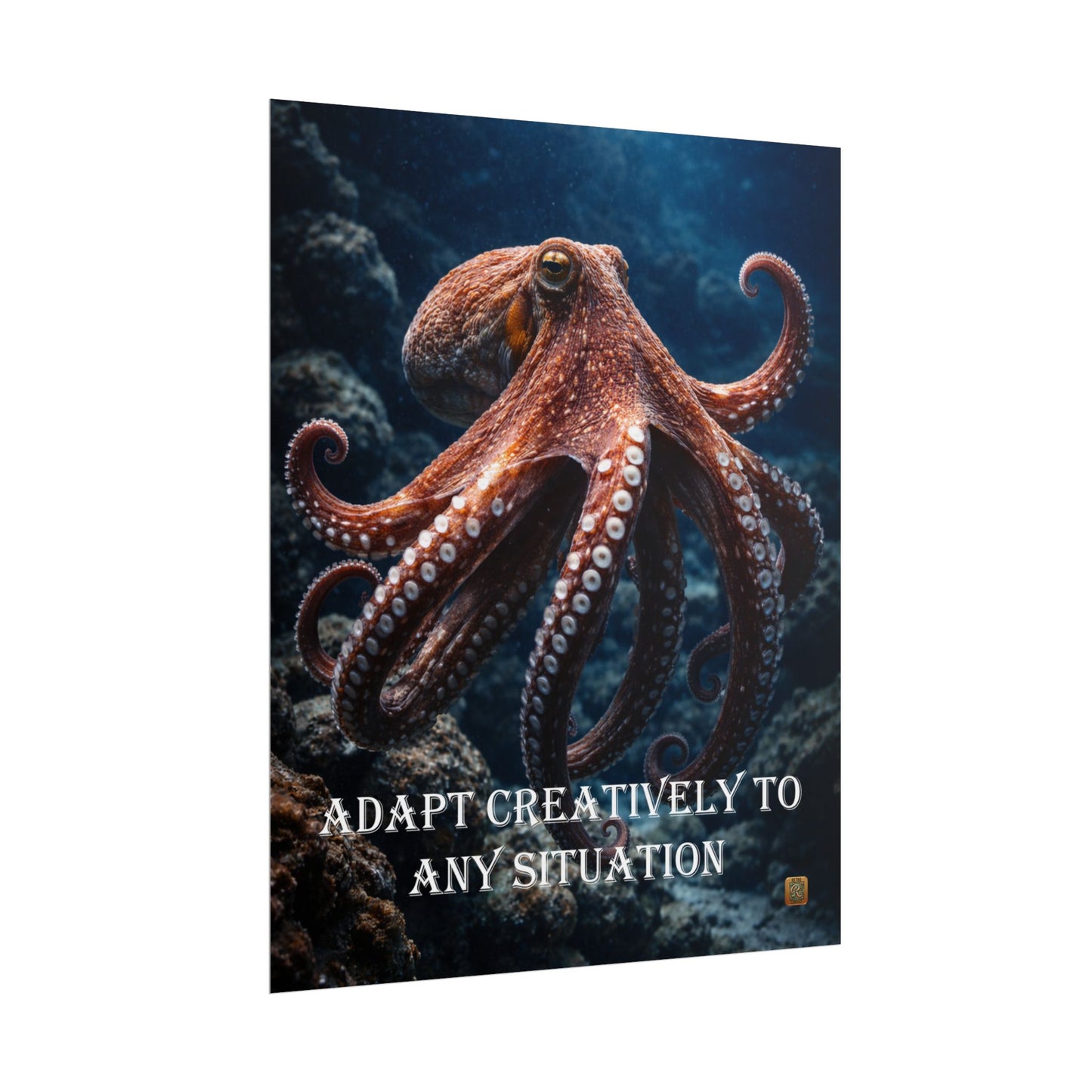 Octopus 'Adapt Creatively to Any Situation' Motivational Poster Wall Art