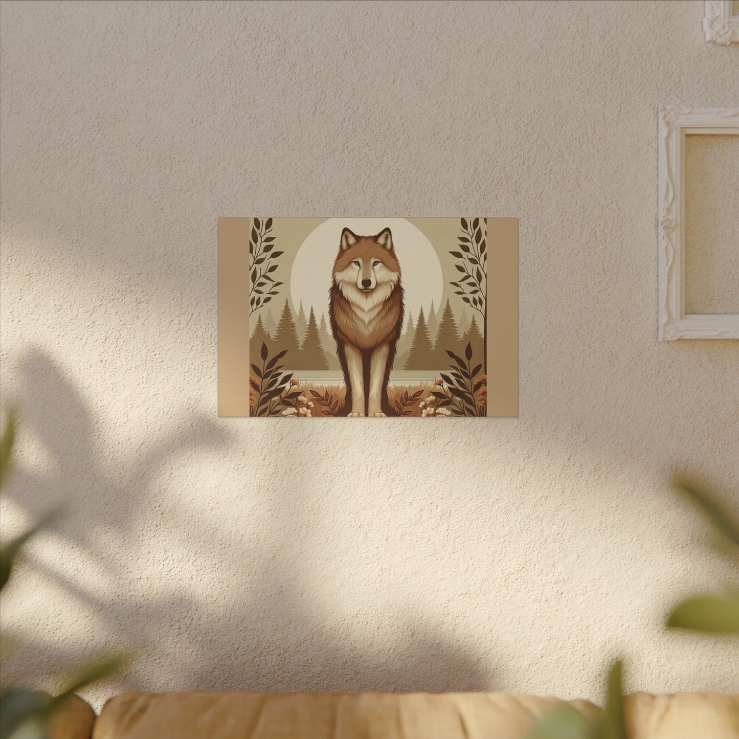 Vintage Wolf - Toile de jute beige