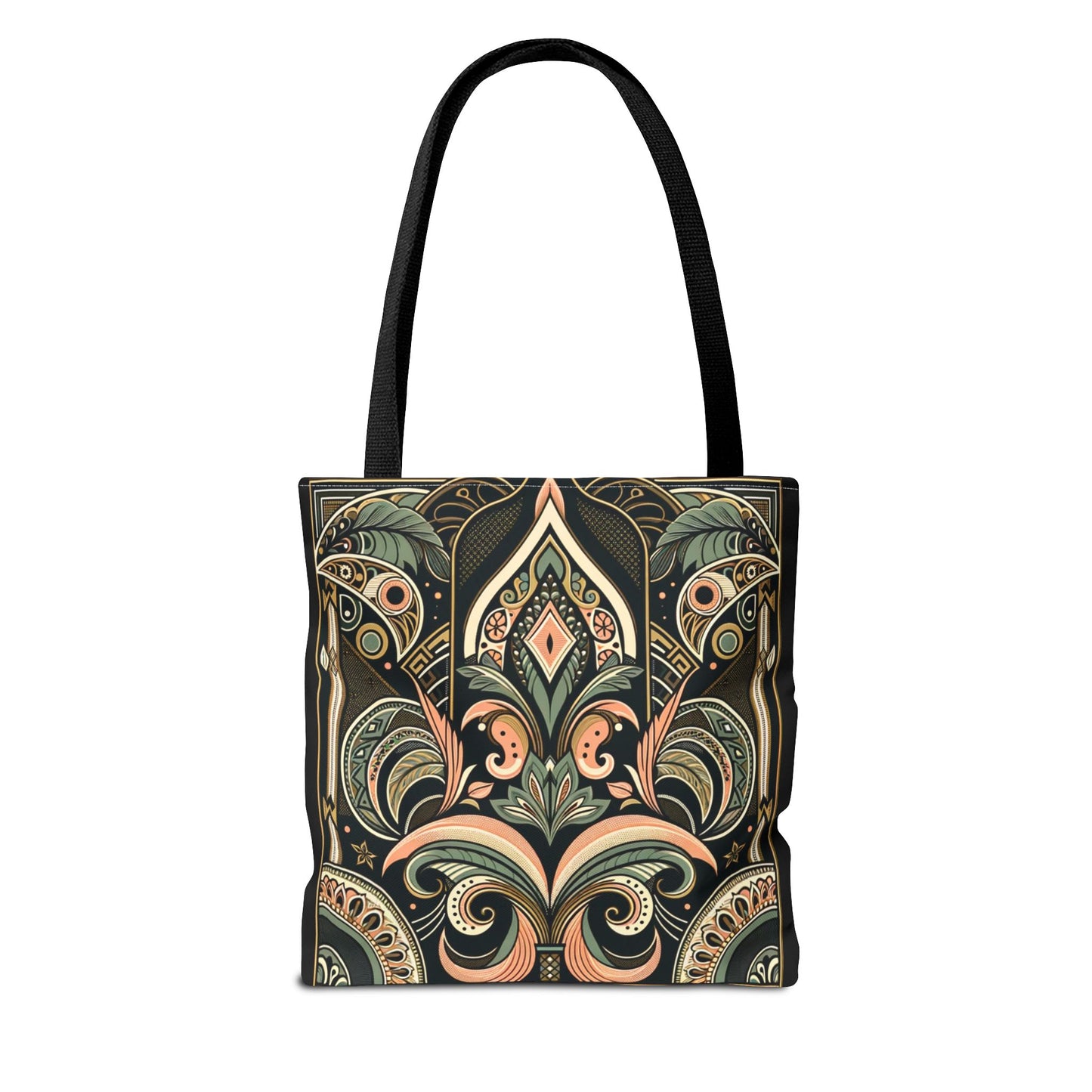 Art Deco Black Palm Surprise Tote Bag