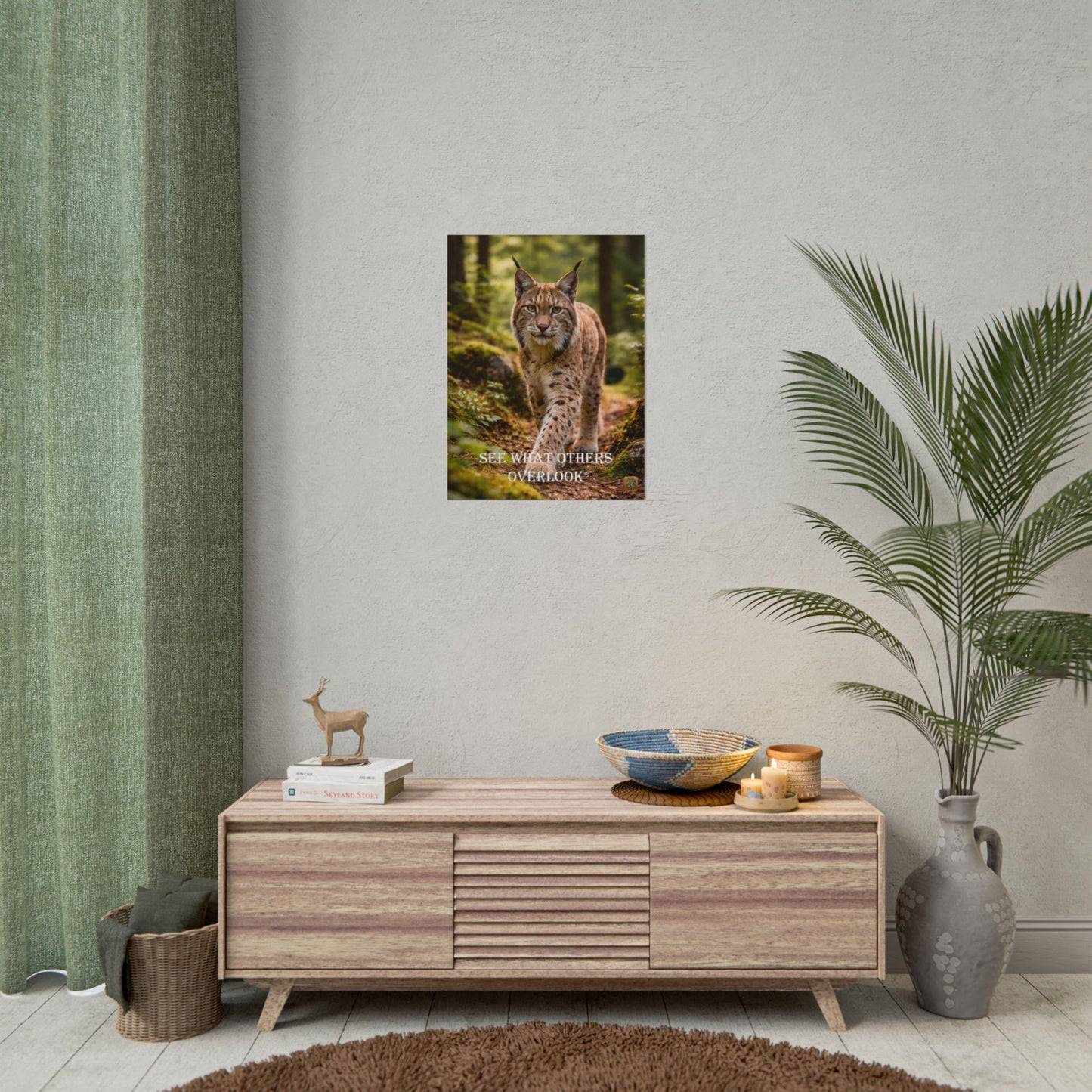 Lynx in Forest Poster — Wildlife Photography Wall Art