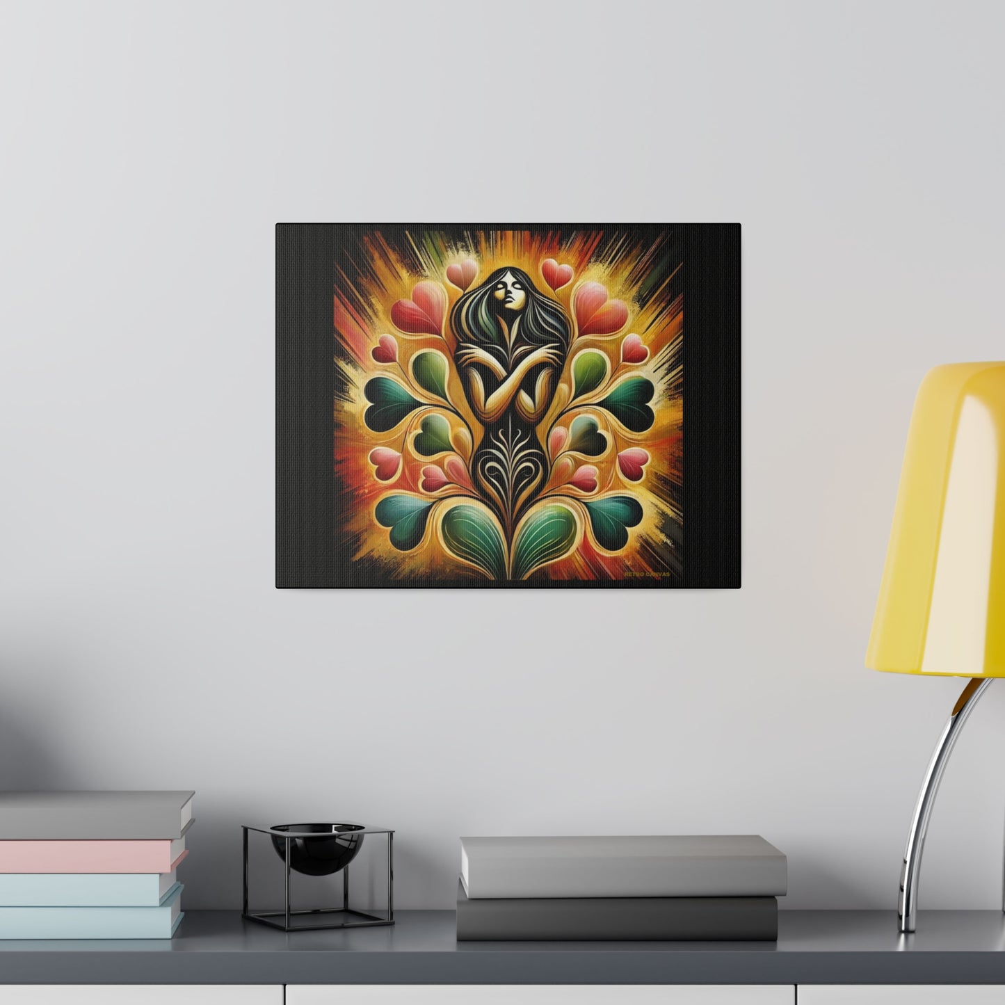 The Love Within- Black Matte Stretched Canvas