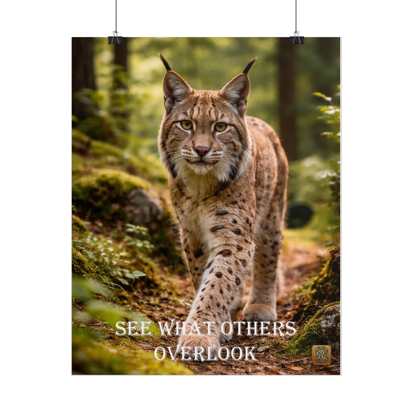 Lynx in Forest Poster — Wildlife Photography Wall Art