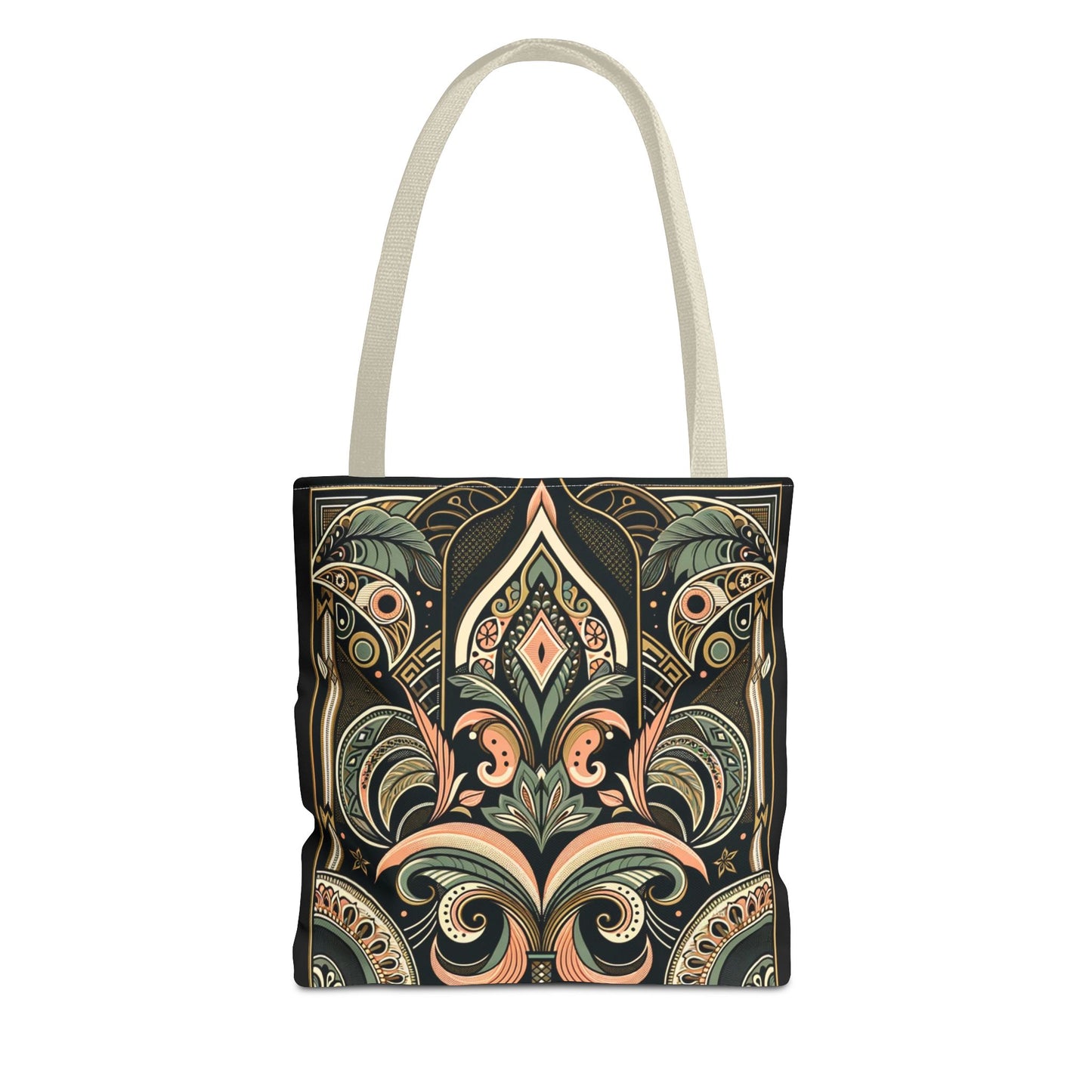 Art Deco Black Palm Surprise Tote Bag