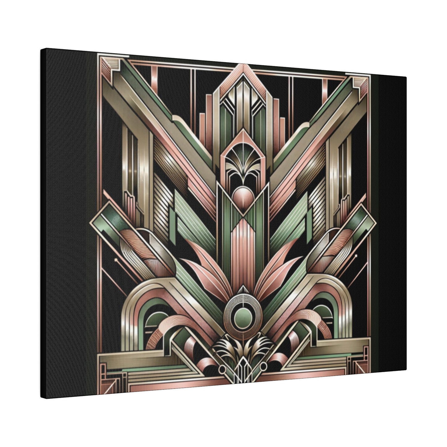 Miami Art Deco Wall Art for Living Room Home Decor for Office |Black Matte Canvas