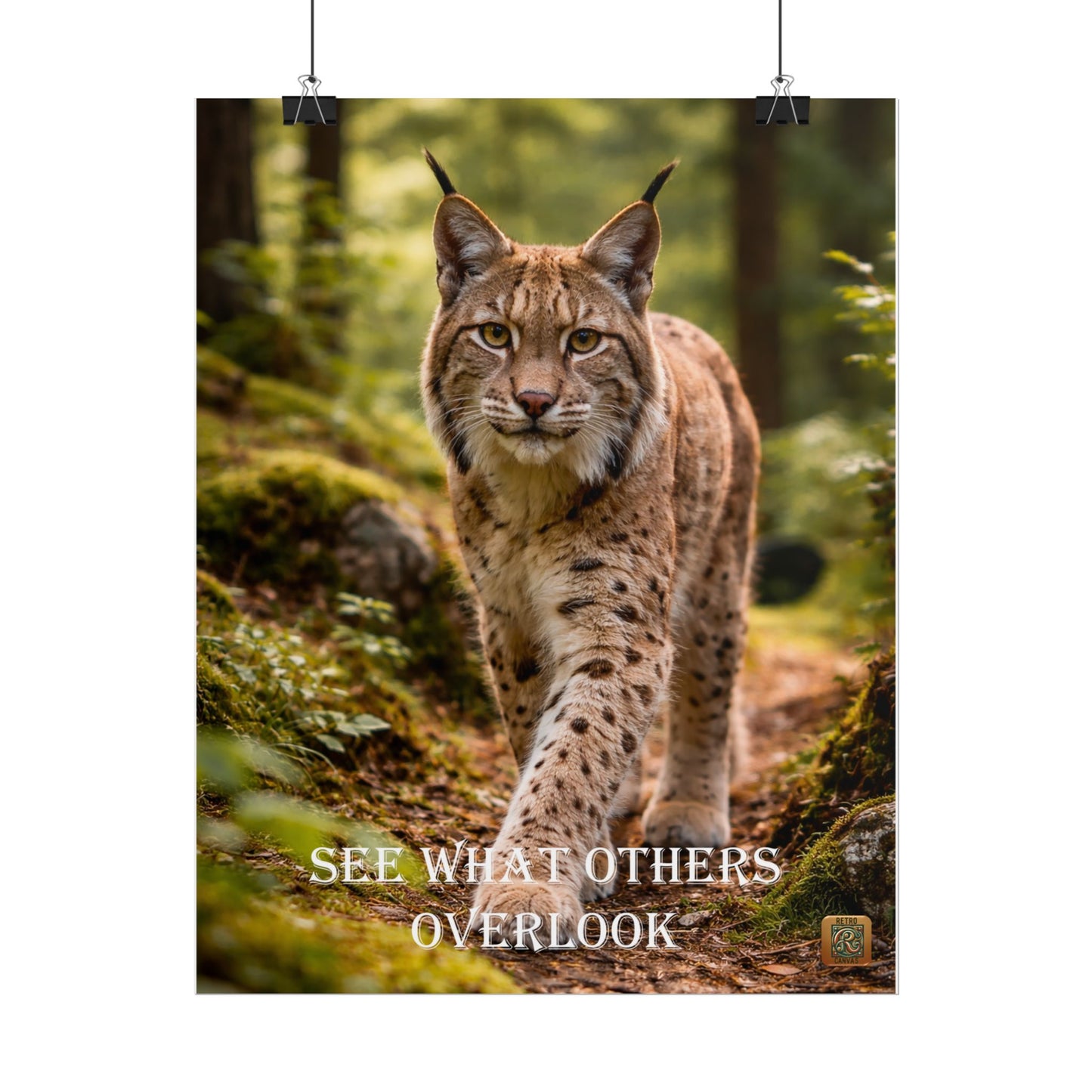Lynx in Forest Poster — Wildlife Photography Wall Art
