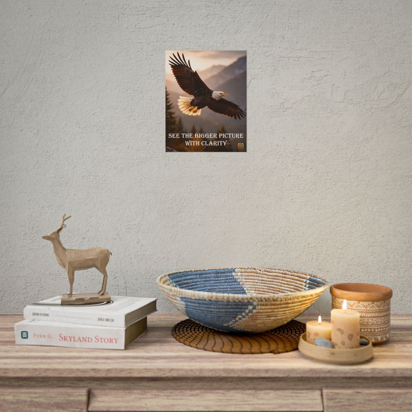 Eagle Poster – "See the Bigger Picture with Clarity" Motivational Wall Art
