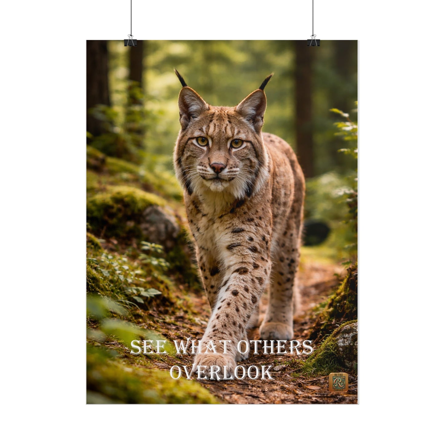Lynx in Forest Poster — Wildlife Photography Wall Art