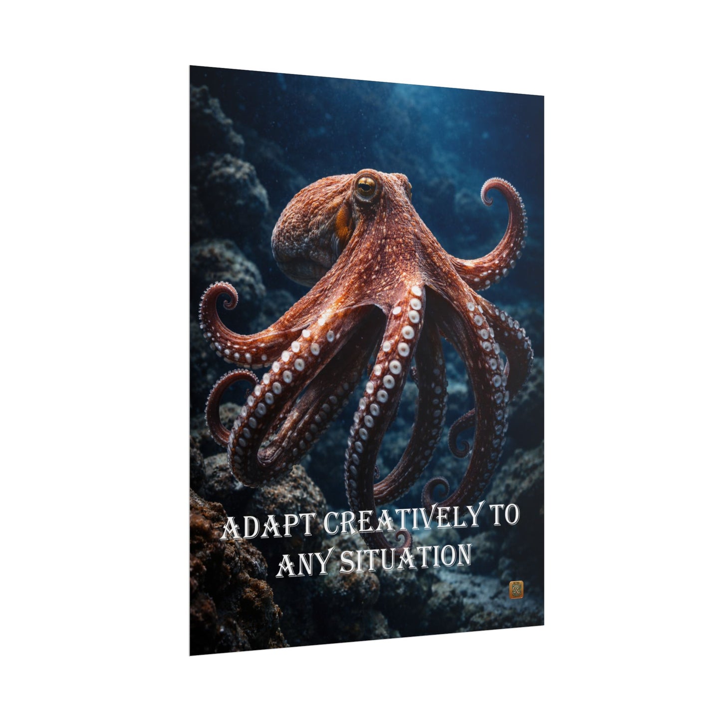 Octopus 'Adapt Creatively to Any Situation' Motivational Poster Wall Art
