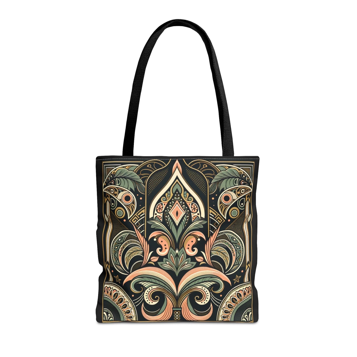 Art Deco Black Palm Surprise Tote Bag