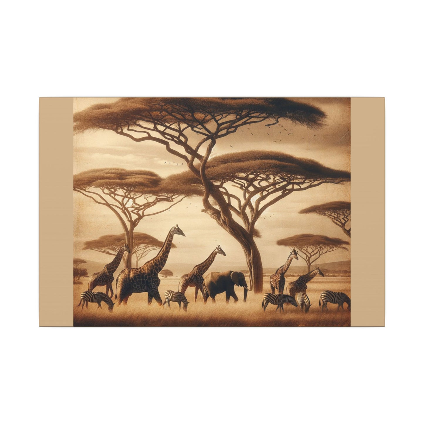 Safari - Enveloppe en toile beige