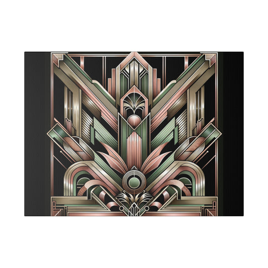 Miami Art Deco Wall Art for Living Room Home Decor for Office |Black Matte Canvas