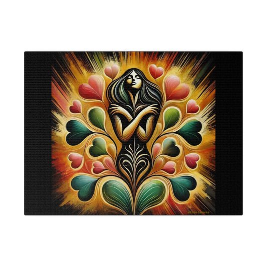 L'amour intérieur - Toile tendue noire mate