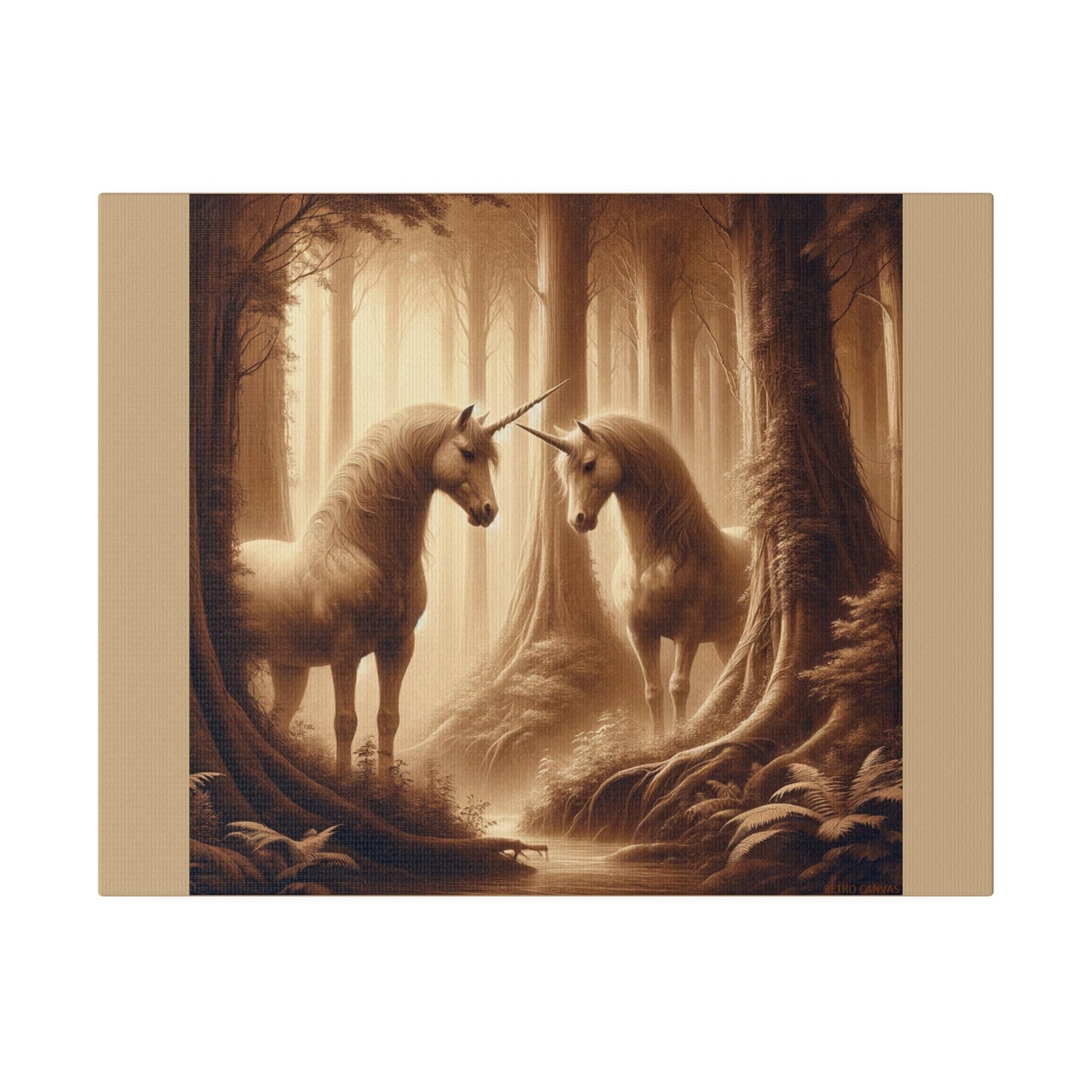 Mystical Forest - Tan Matte Stretched Canvas