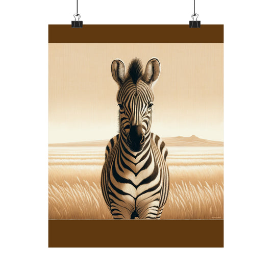 Affiches verticales mates marron Zebra |