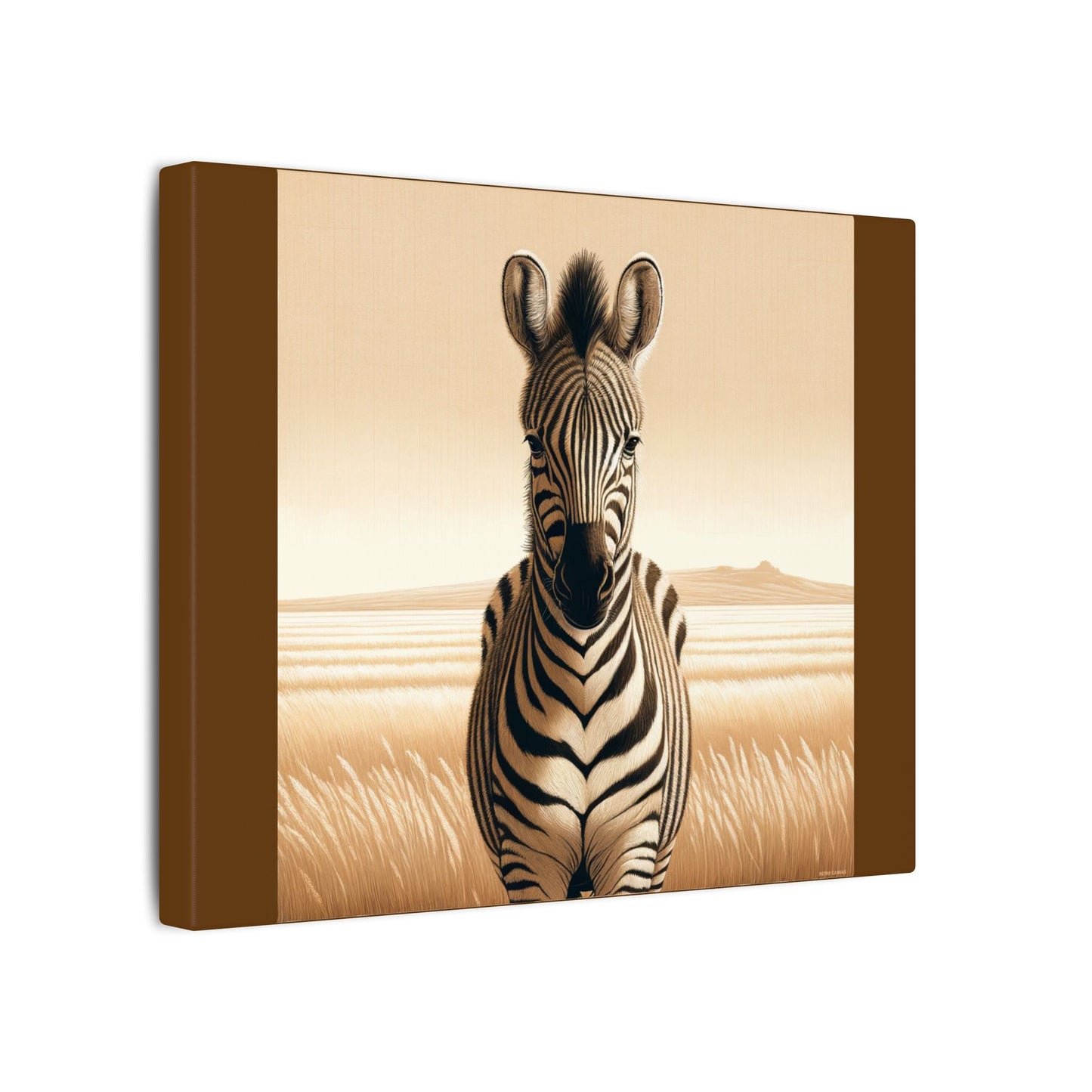 Toile zébrée vintage marron